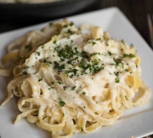 Creamy Alfredo pasta