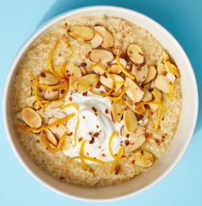 Oatmeal with Yogurt and Toasted Almonds