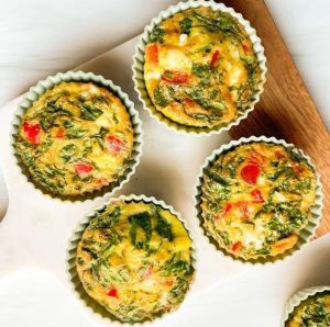 Spinach and Goat Cheese Egg Muffins